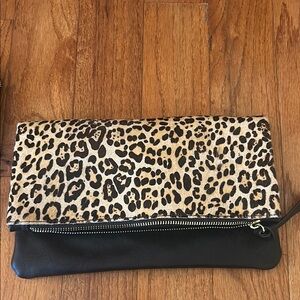 Sole society marlena leopard combo Magnetic Clutch, New With Tags